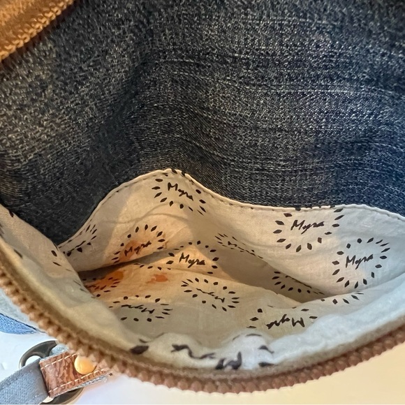 Myra Bag Denim Western Aztec Shoulder Bag - Picture 11 of 13